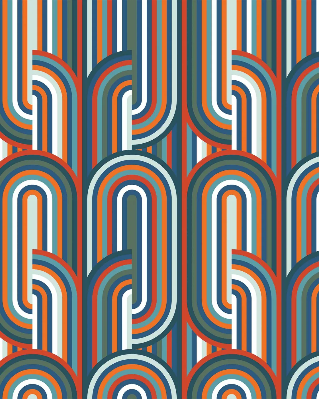 Retro Sunset swimwear print on Carvico Brisbane Recycled fabric