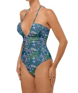 Women's Swimwear 2024 New Prints Orchid Odyssey Navy by Bali Swim