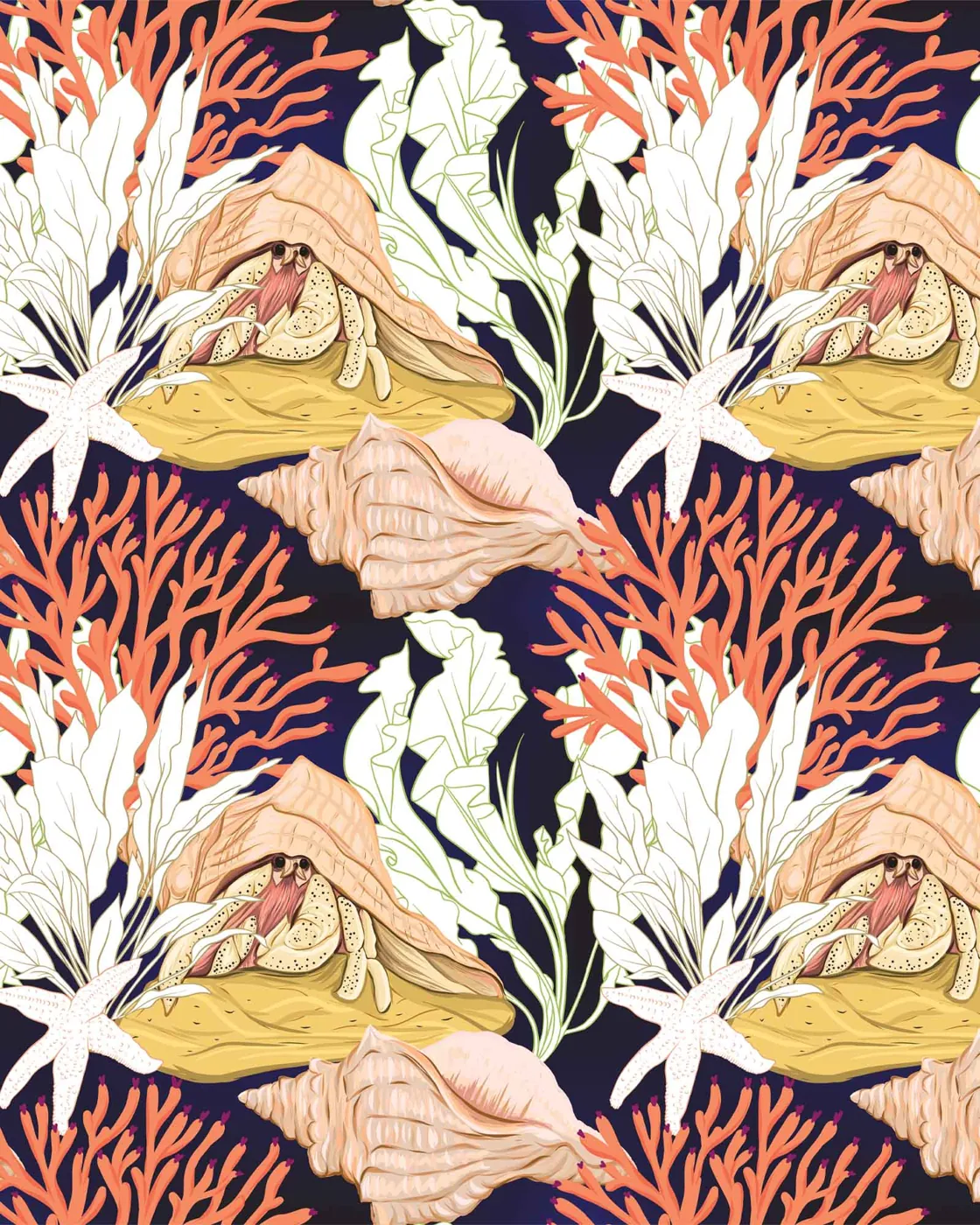 Sebastian swimwear print on Carvico Brisbane Recycled fabric