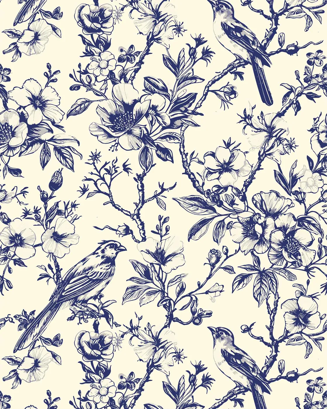 Spring Birds swimwear print on Carvico Brisbane Recycled fabric