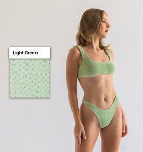 Light Green in Unisize Eco Crinkle ♻ fabric in Bali Swim