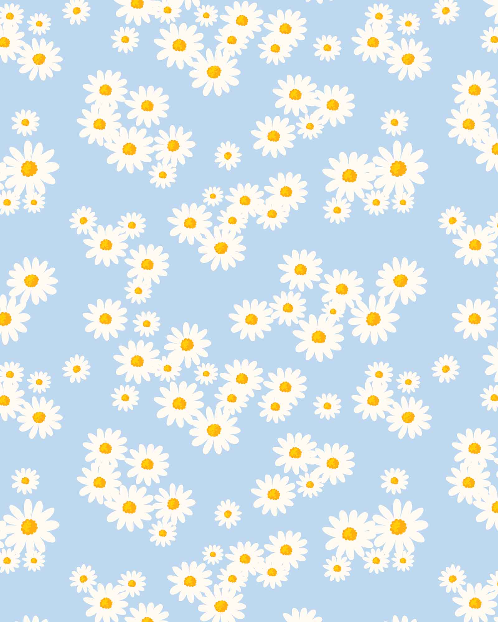 Daisy Baby Blue swimwear print on Carvico Brisbane Recycled fabric
