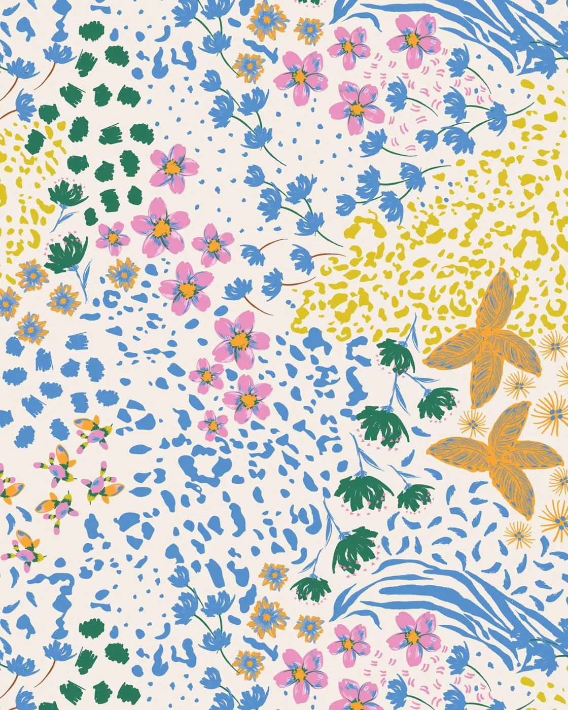 Orchid Odyssey Avorio swimwear print on Carvico Brisbane Recycled fabric