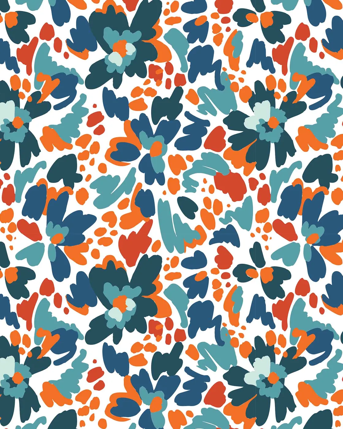 Sunset Bursts swimwear print on Carvico Brisbane Recycled fabric