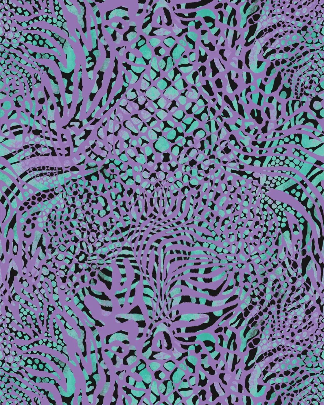 Wild Cat Whimsy swimwear print on Carvico Brisbane Recycled fabric