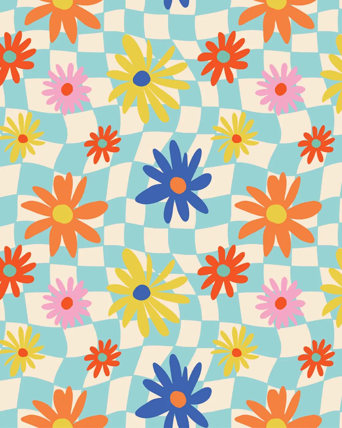 Retro Jamboree swimwear print on Carvico Brisbane Recycled fabric