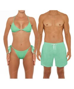 Newest Couple's Swim Collection ​BSWS-TB38 & BSMS-S11 in Spirulina & Relais by Bali Swim