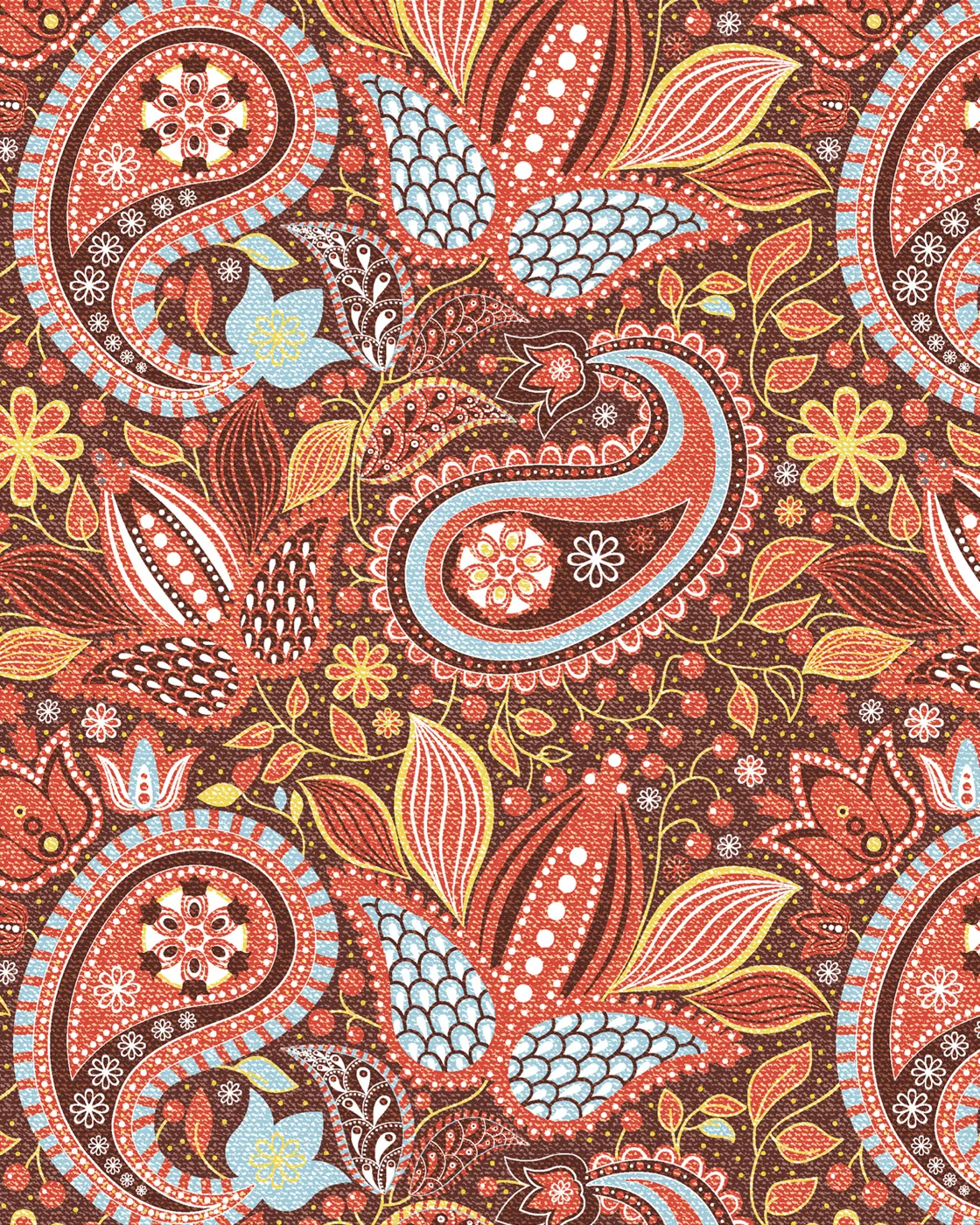 Paisley Voyage swimwear print on Carvico Brisbane Recycled fabric