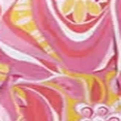 Pink Peafowl sublimation print on Sahara resort fabric