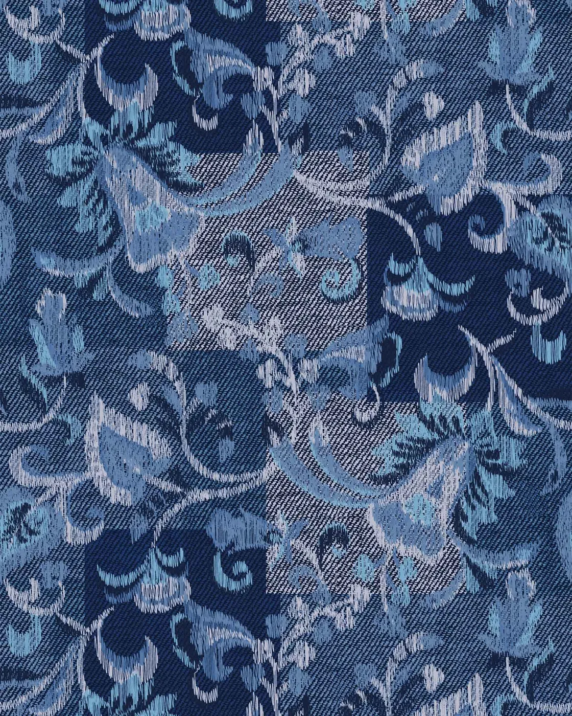 Denim Delight swimwear print on Carvico Brisbane Recycled fabric
