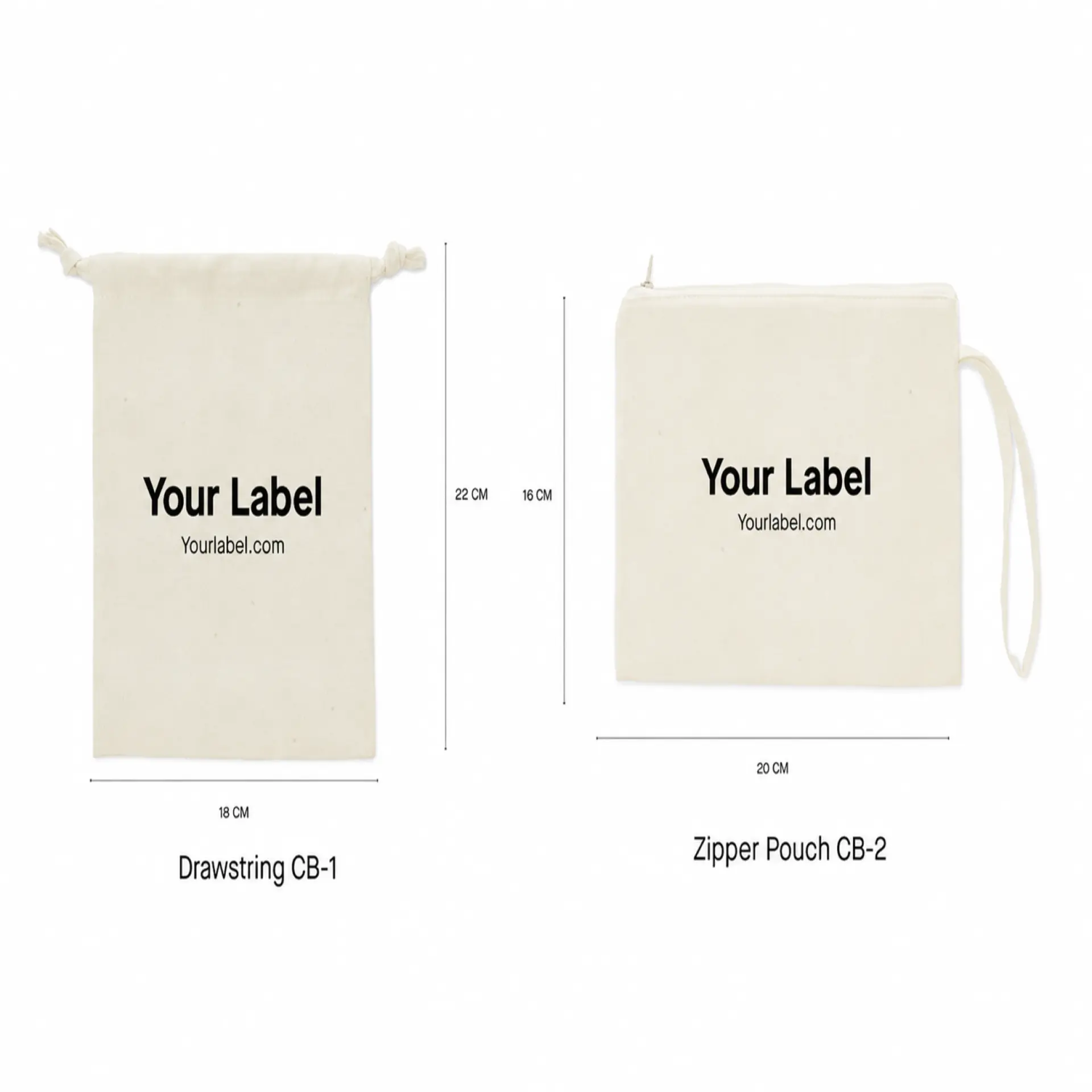 Cotton pouches used for swimwear packaging