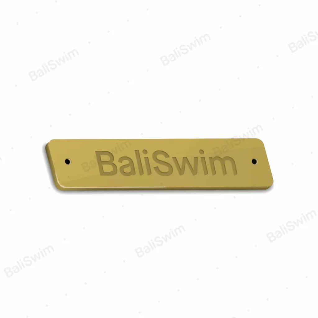 Metal Tag Rounded Gold Hardware by Bali Swim
