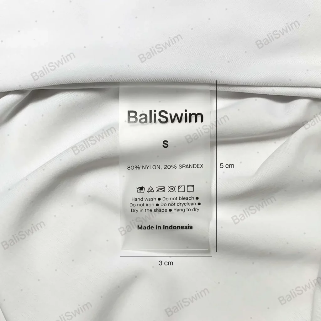 Silicon Label With Size by Bali Swim
